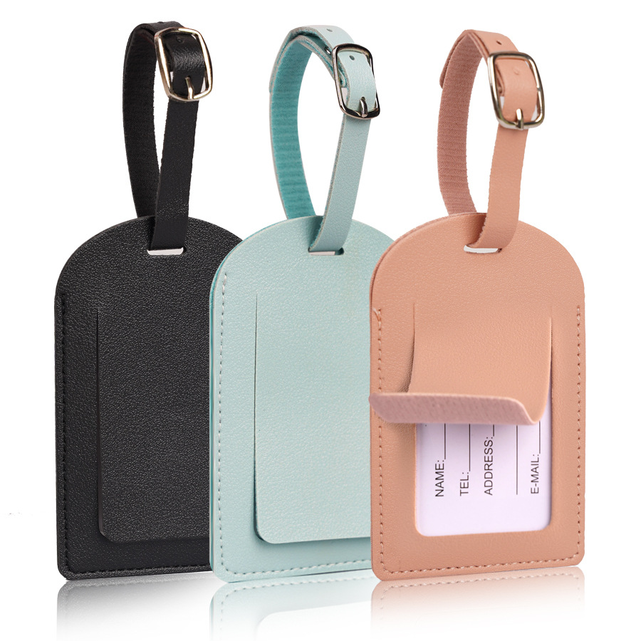 Travel Access - Women Men Luggage Tags PU Leather