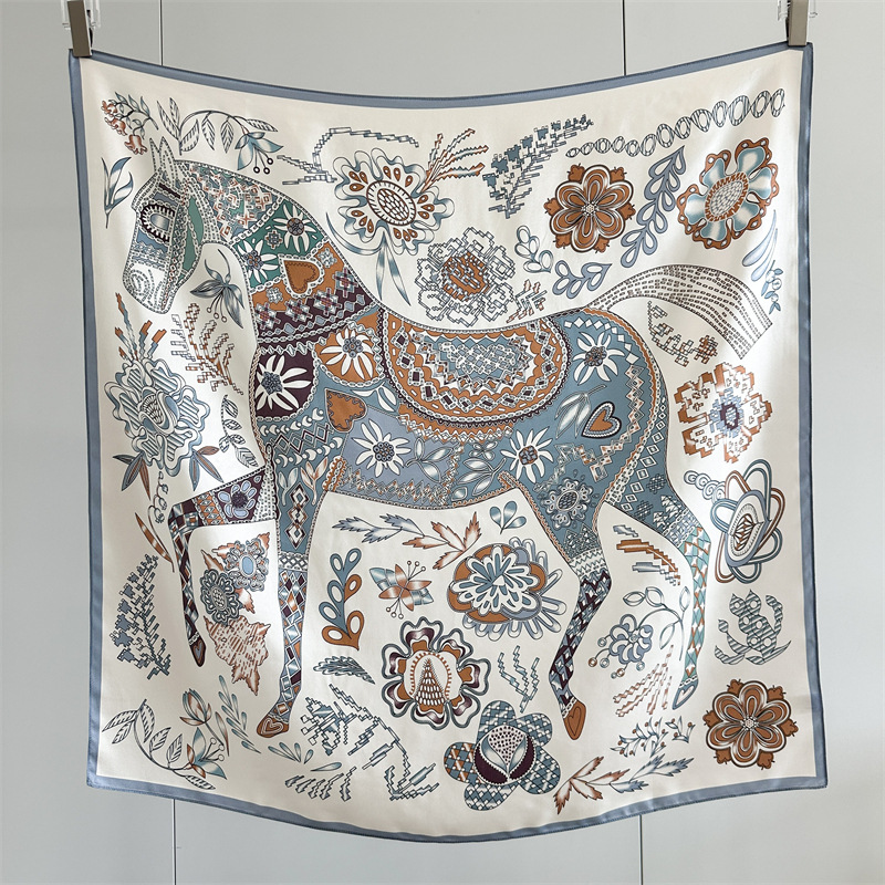 Travel Accessories Gifts For Women - Horse Print Women 90CM Bandanas 90