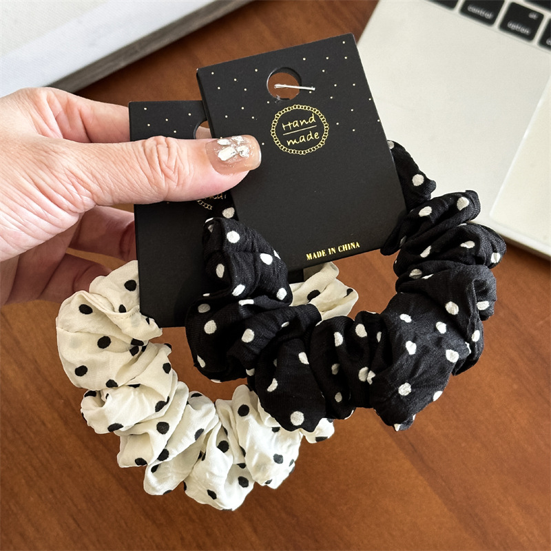 Travel Accessories Gifts For Women - 11cm/14cm Dot Cloth Scrunchies Women Girls