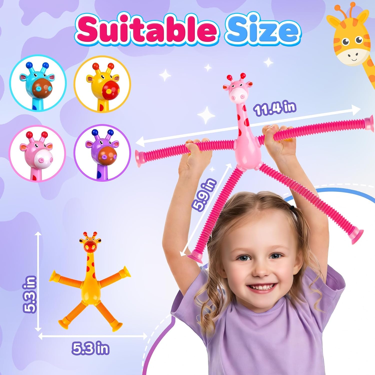 Giraffe Sensory Travel Toys 4P - Travel Accessories Gift Basket review and price