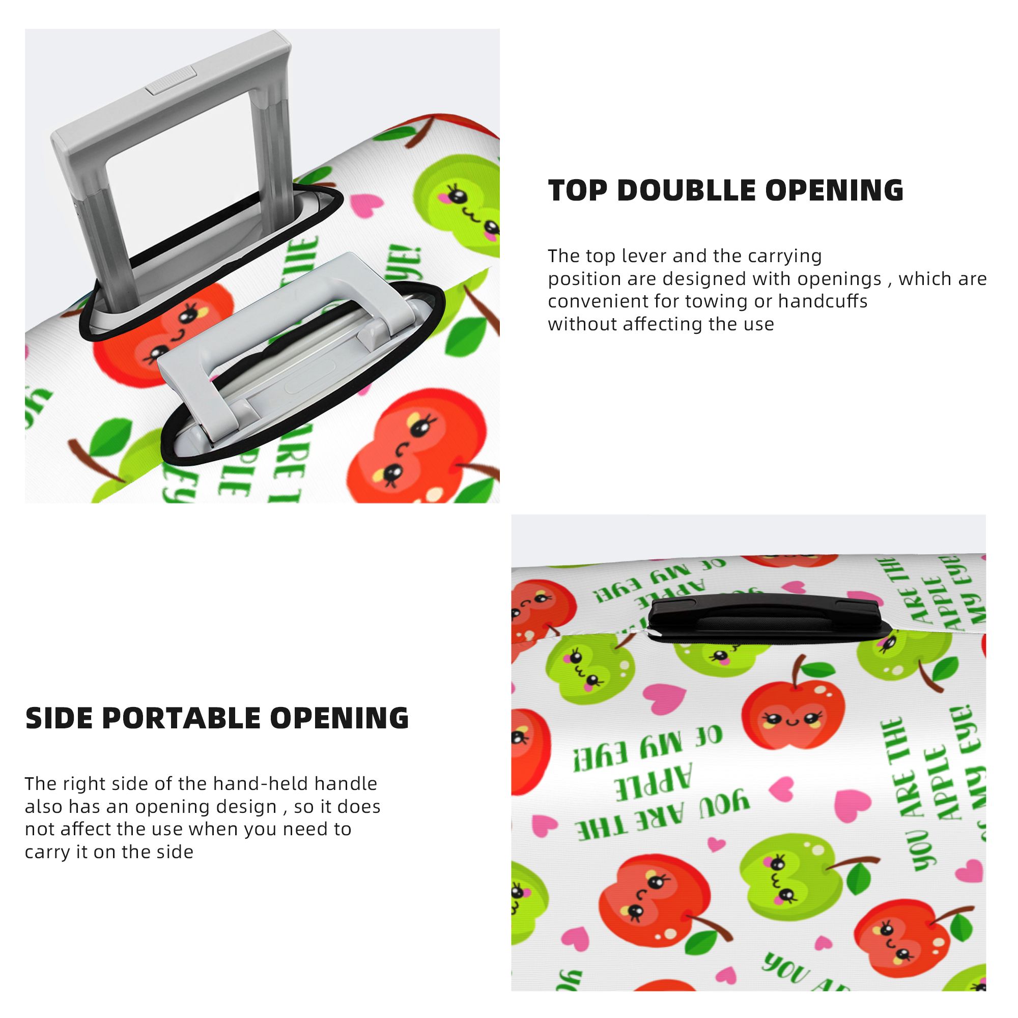 Kawaii Apple Cute Faces  Lugga - Travel Accessories Apple review and price