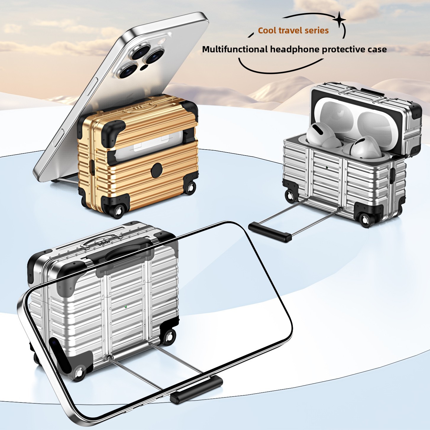 Shockproof Mini Luggage Style  - Travel Accessories Apple review and price