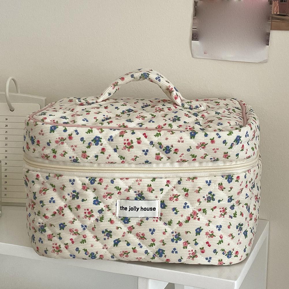 Vintage Floral Quilted Makeup  - Travel Accessories Toiletries review and price