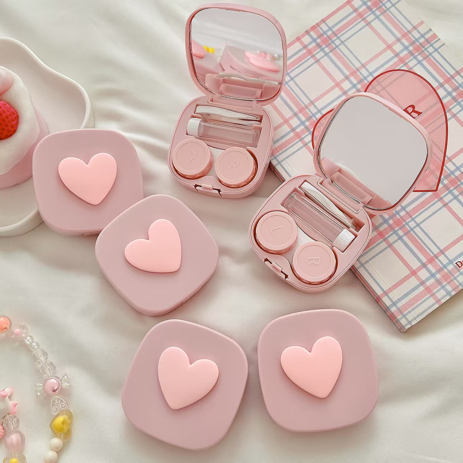 Heart Contact Lens Case with M - Travel Accessories Comfort review and price