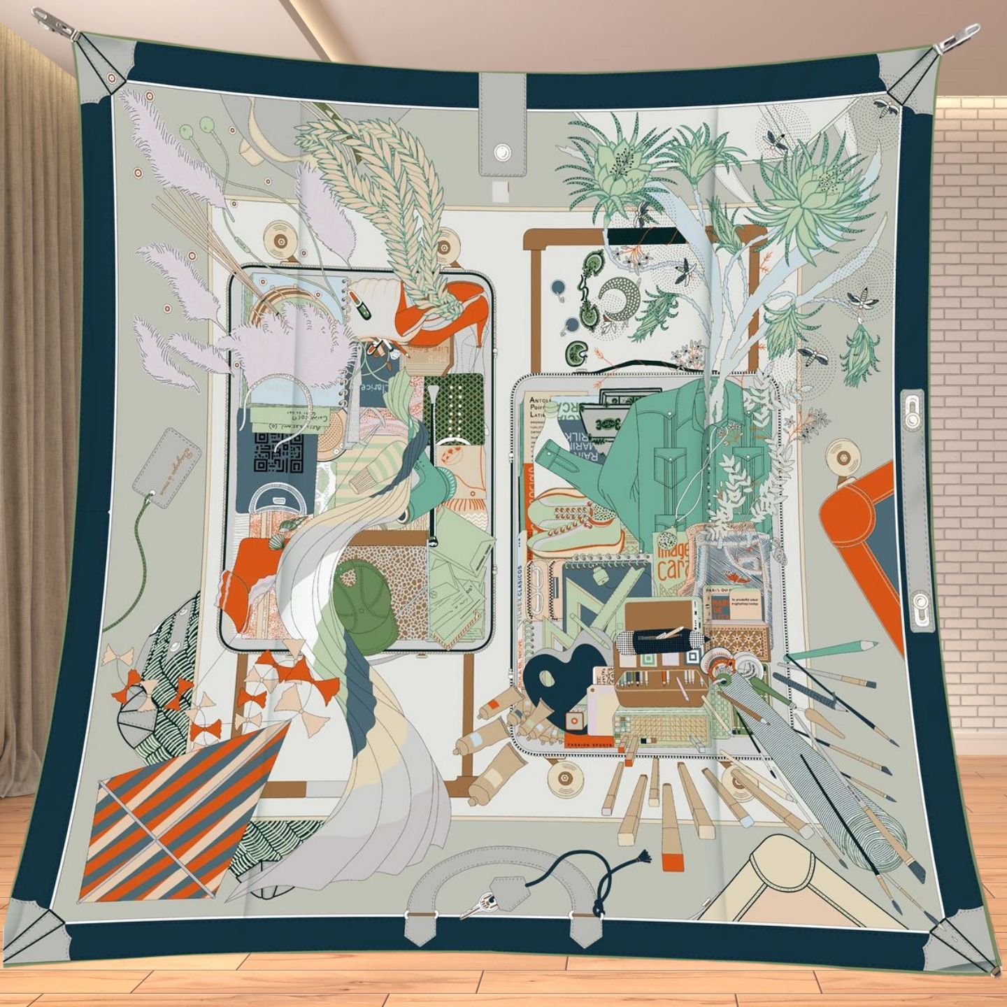 90cm Twill Silk Like Square Sc - Travel Accessories Unisex review and price