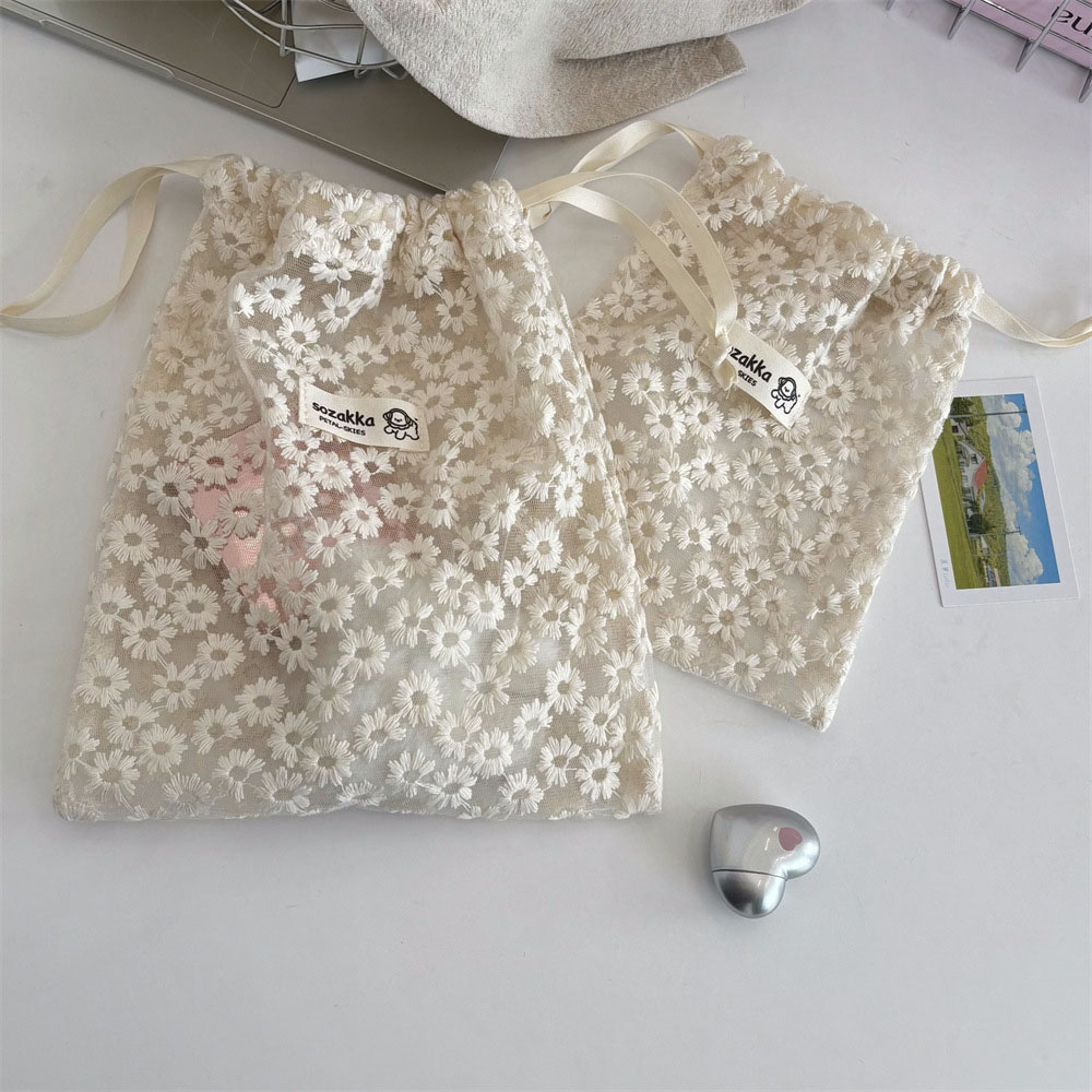 Lace Embroidered Daisy Mesh Dr - Travel Accessories Toiletries review and price