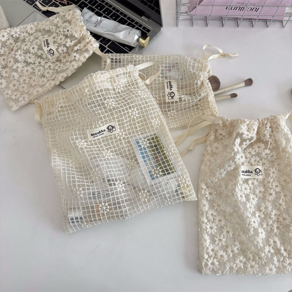 Lace Embroidered Daisy Mesh Dr - Travel Accessories Toiletries review and price
