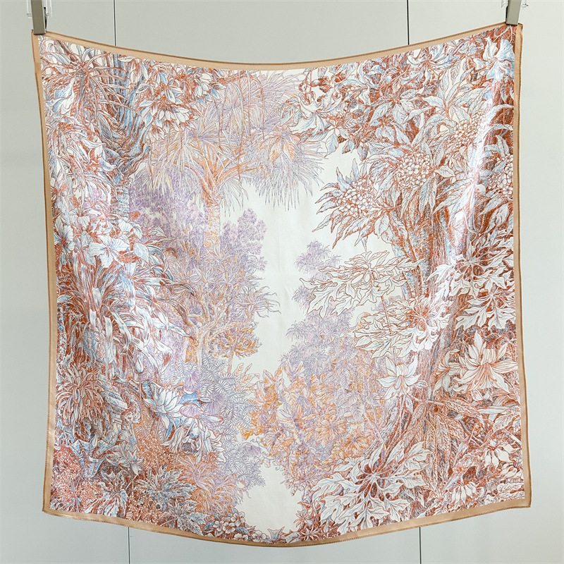Soft Silk Scarf Women Square B - Travel Accessories Gifts For Women review and price