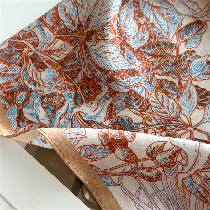 Soft Silk Scarf Women Square B - Travel Accessories Gifts For Women review and price