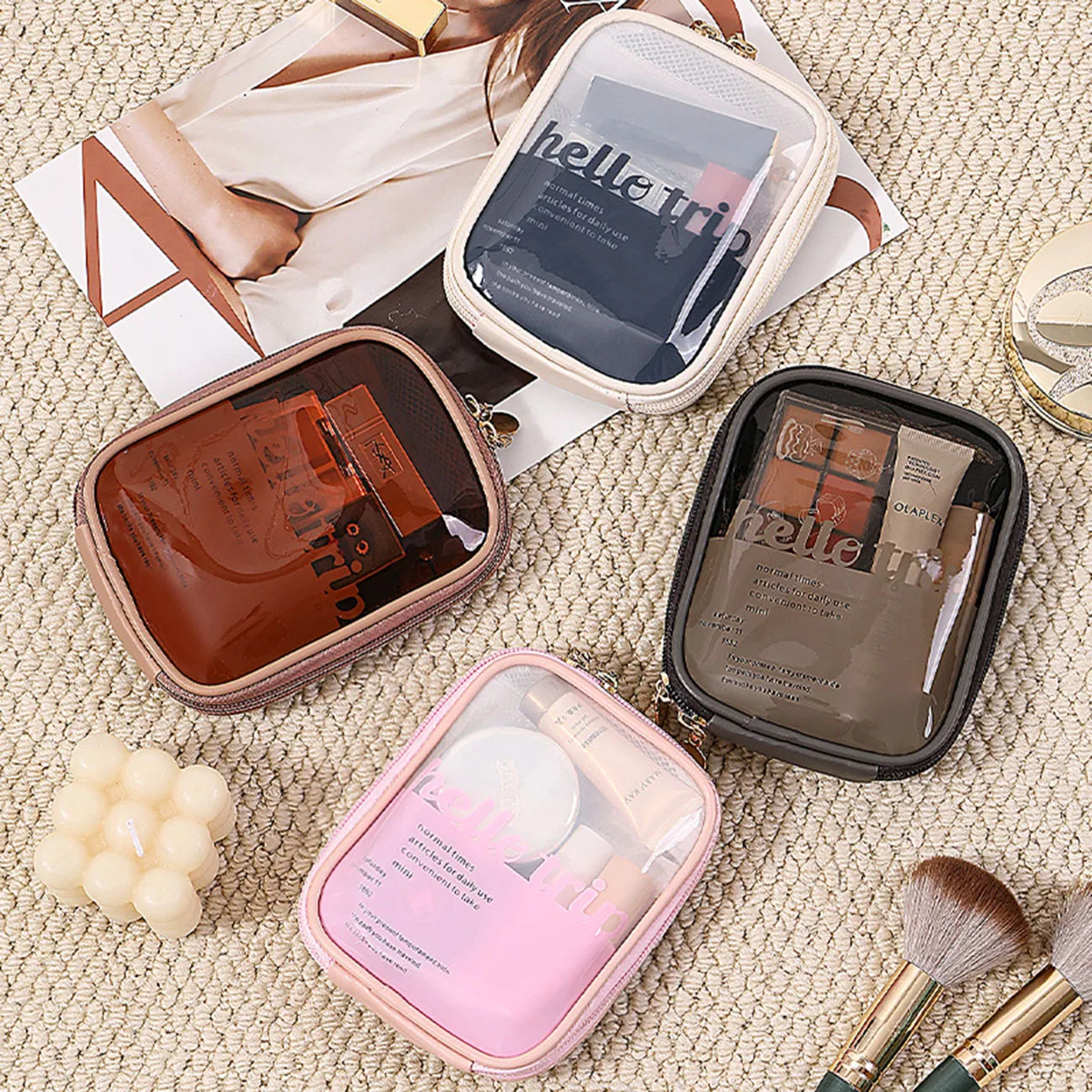 Transparent Portable Cosmetic  - Travel Accessories Toiletries review and price