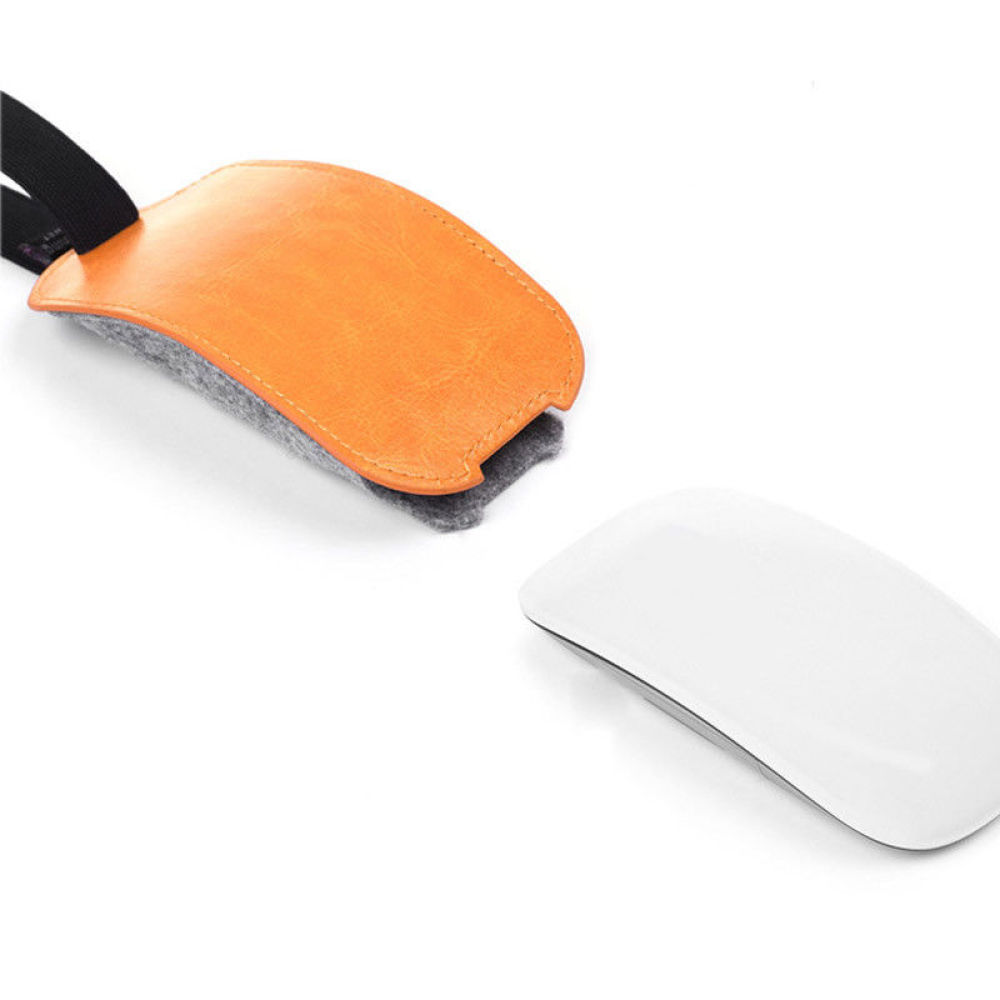Orange PU Leather Felt Mouse P - Travel Accessories Apple review and price