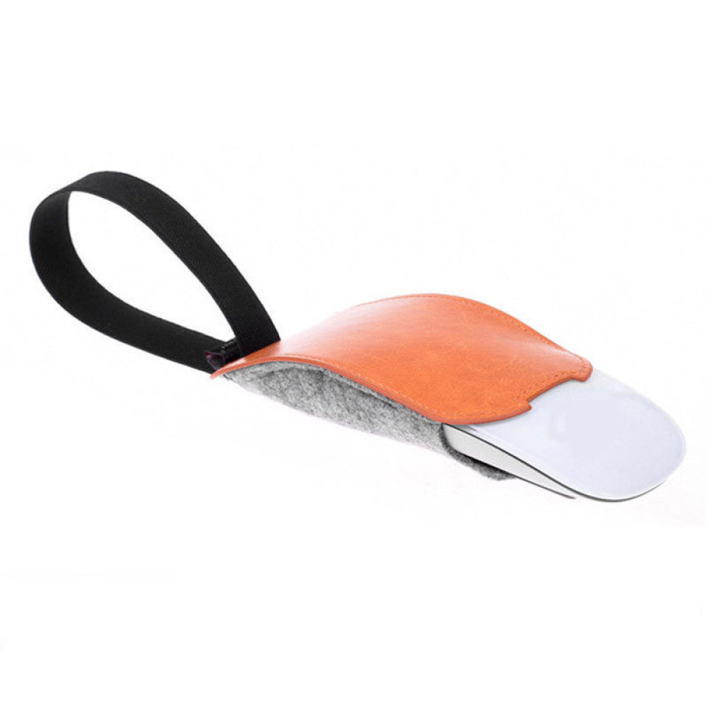 Orange PU Leather Felt Mouse P - Travel Accessories Apple review and price