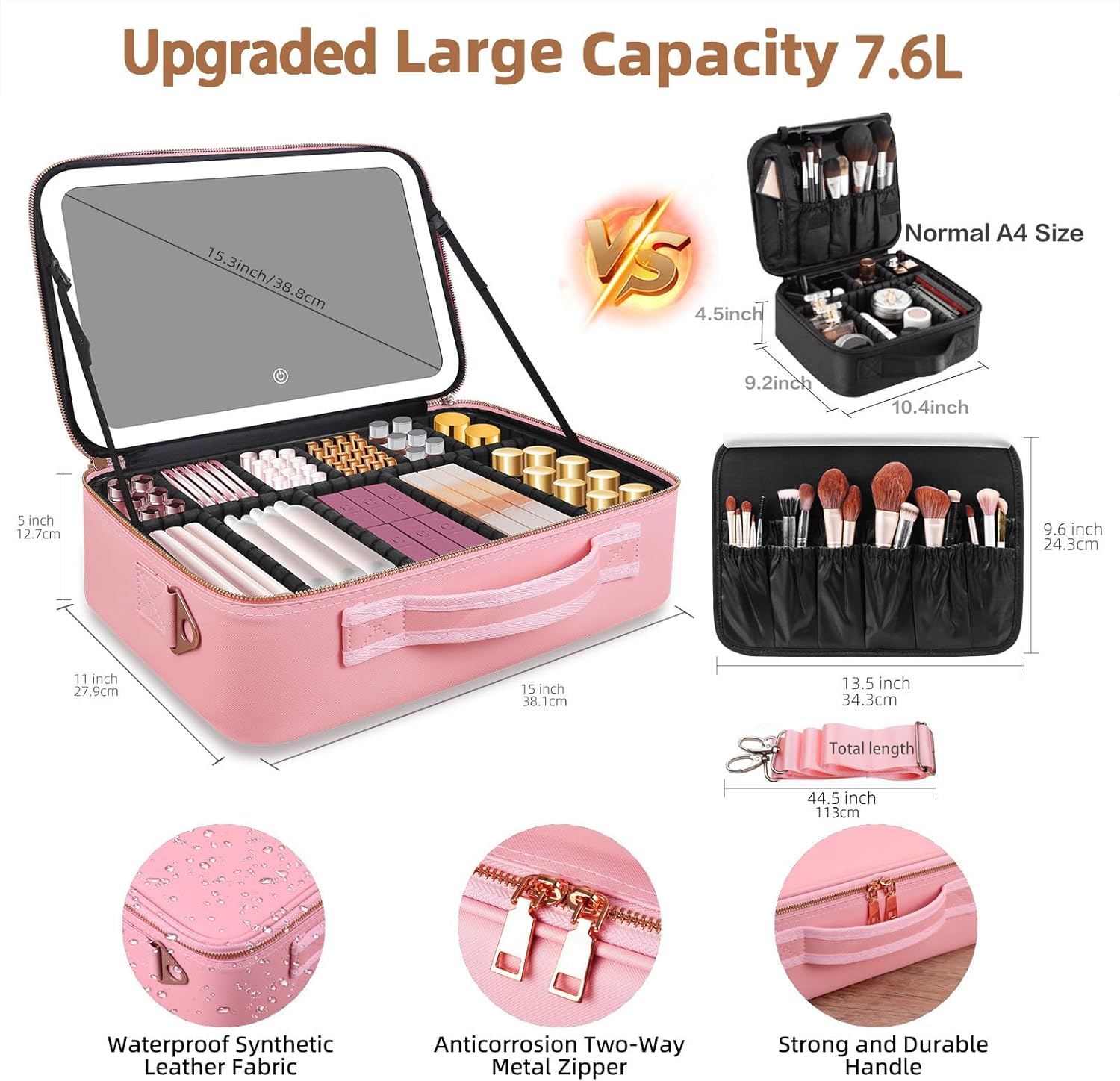 Large Capacity Makeup Bag 15'' - Travel Accessories Toiletries review and price